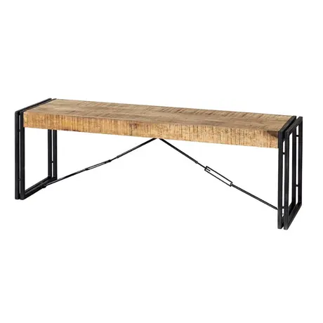 Buy Cosmo Industrial Metal & Wood Bench from Furnituretta