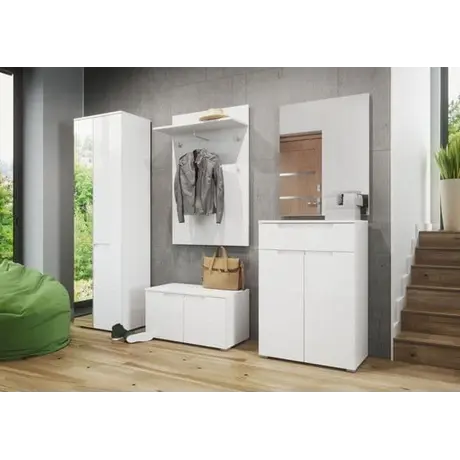 Buy Tenby White Hallway Wall Mounted Coat Rack, 4 from Furnituretta