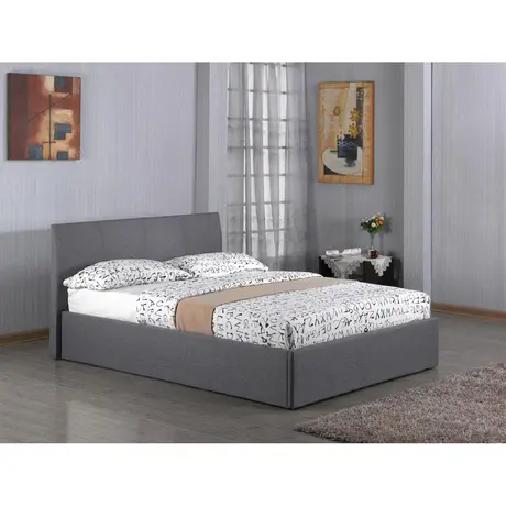 Buy Fusion Fabric Storage Single Bed – Grey | Upholstered Ottoman Style with Flat Packed Delivery, Colour: Grey, Size: Single from Furnituretta