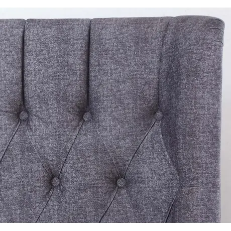 Buy Genesis Linen King Size Bed Dark Grey, Colour: Grey, Size: King Size, 2 from Furnituretta