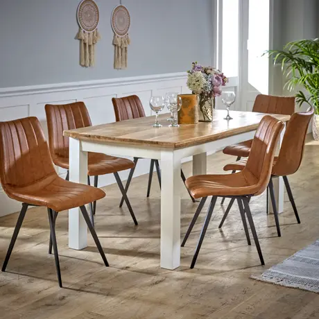 Buy Alfie Dining Table 170Cm Solid Mango Wood, 2 from Furnituretta