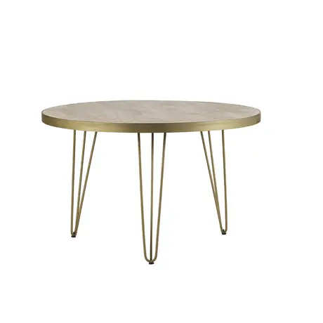 Buy Light Gold Round Dining Table, 3 from Furnituretta