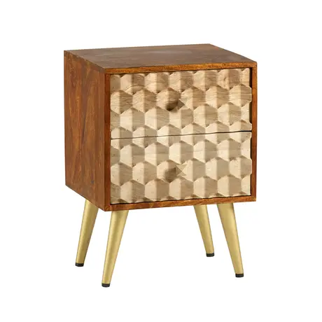 Buy Edison 2 Drawer Side Table from Furnituretta