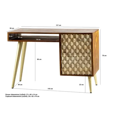 Buy Edison Desk, 5 from Furnituretta