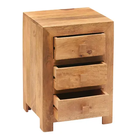 Buy Toko Light Mango 3 Drawer Bedside, 2 from Furnituretta
