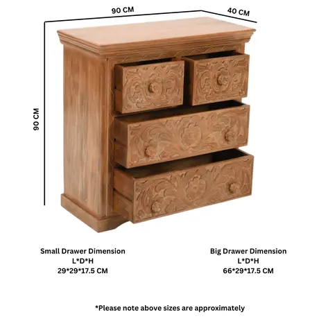 Buy Artwork Mango Wood Chest Of Drawers, 9 from Furnituretta