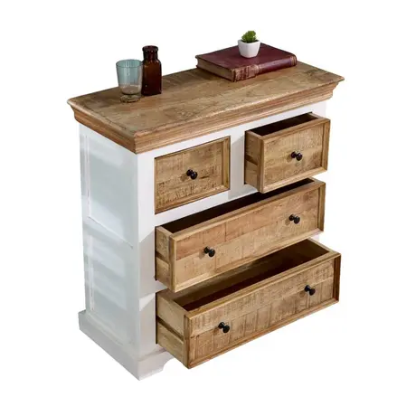 Buy Alfie Solid Mango Wood 4 Chest Of Drawers, 10 from Furnituretta