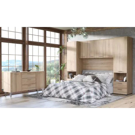 Buy Malton Large Wide 2 Door 3 Drawer Sideboard Cabinet Sonoma Oak Effect, 3 from Furnituretta