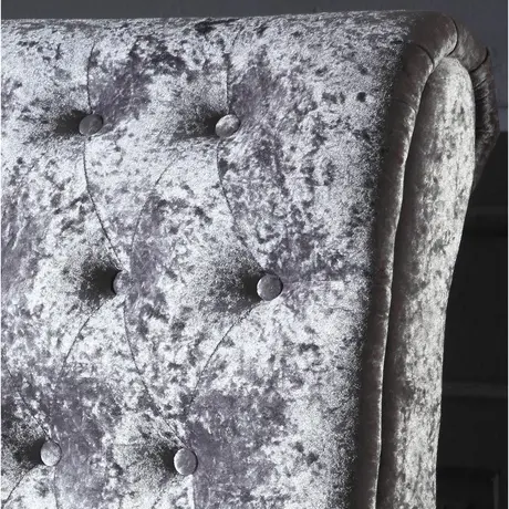 Buy Serenity Crushed Velvet Bed – King Size in Silver, Size: King Size, 2 from Furnituretta