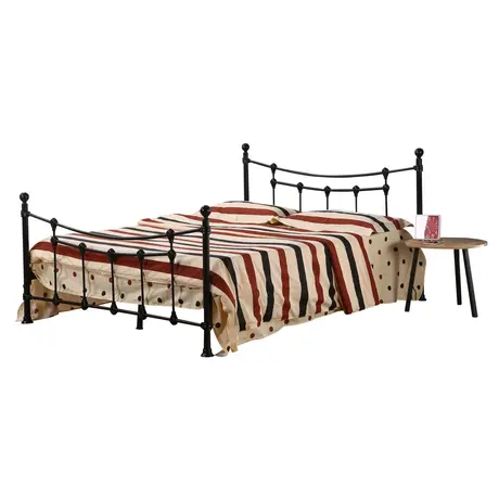 Buy Surrey Single Bed – Sleek Metal Frame in Black, Colour: Black, Size: Single from Furnituretta