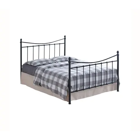 Buy Alderley Metal Small Double Bed in Black - Perfect for Modern Bedrooms, Colour: Black, Size: 4ft/Small Double, Item Width: 125 from Furnituretta