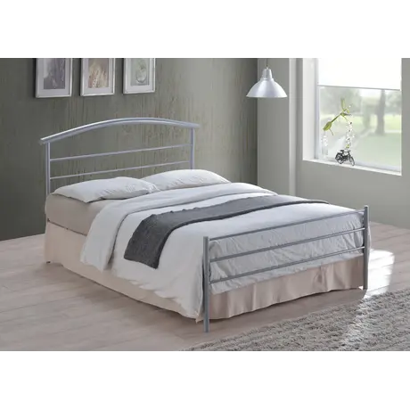 Buy Elegant Brennington Metal Single Bed in Silver - Perfect for Any Room, Colour: Silver, Size: 3ft/Single, Item Width: 99.5, 3 from Furnituretta