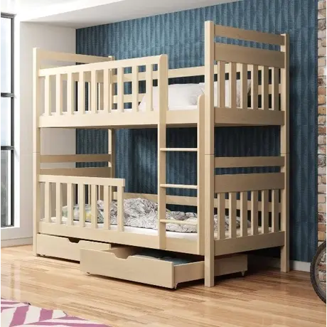 Buy Wooden Bunk Bed Monika with Storage Pine, Colour: Pine, Mattresses: Without Mattresses, 5 from Furnituretta