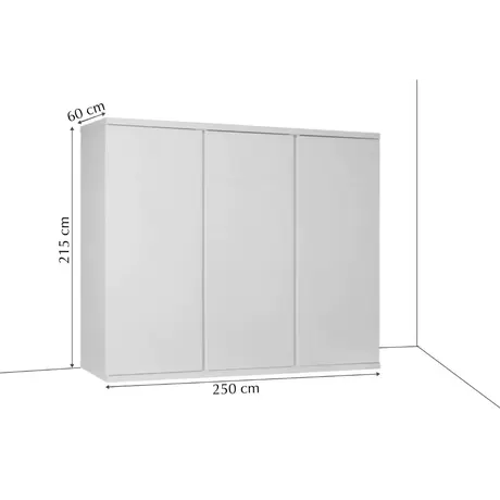 Buy Arti AR-02 Sliding Door Wardrobe Grey Matt 250cm, Colour: Grey Matt, Item Width: 250, 9 from Furnituretta