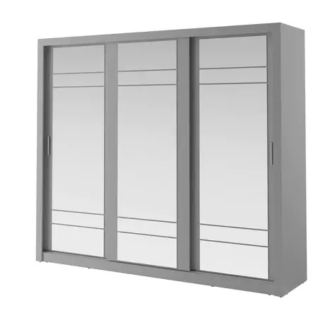 Buy Arti AR-02 Sliding Door Wardrobe Grey Matt 250cm, Colour: Grey Matt, Item Width: 250, 6 from Furnituretta