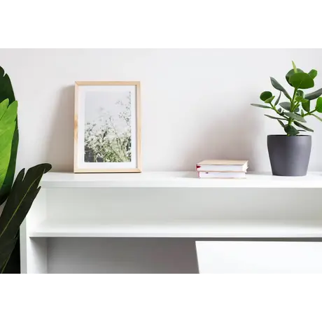 Buy Work Concept Convertible Hidden Desk with Storage White Gloss, Colour: White Gloss, Side: Right, Item Width: 115, 12 from Furnituretta