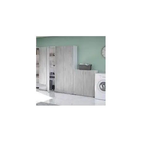 Buy Alford 2 Door Wide Universal Wall Storage Cupboard Grey and White, 5 from Furnituretta