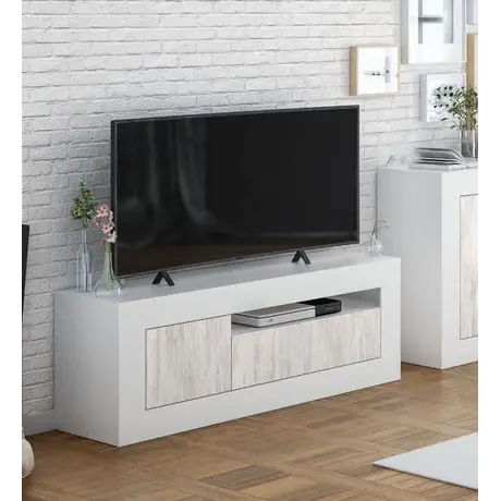 Buy Marlow TV Unit White and Wood Effect from Furnituretta