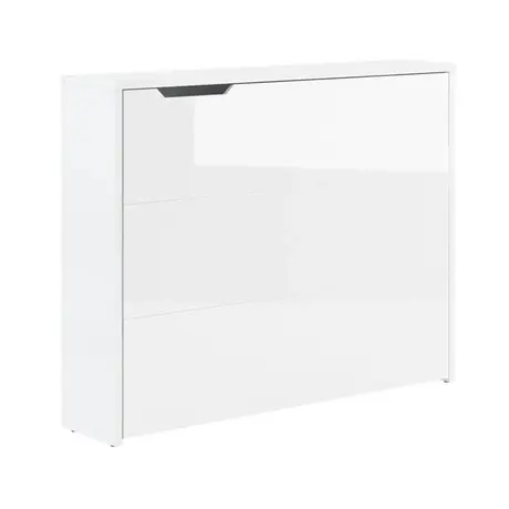 Buy Work Concept Convertible Hidden Desk with Storage White Gloss, Colour: White Gloss, Side: Left, Item Width: 115, 5 from Furnituretta