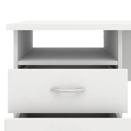 Buy Function Plus Desk – Sleek 3-Drawer Workspace in White, 6 from Furnituretta