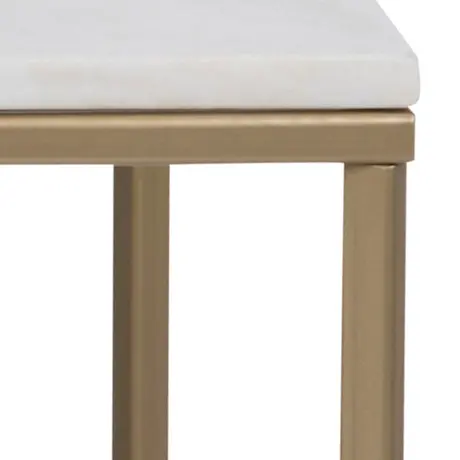 Buy Alisma Coffee Table – White Marble Top with Metal Frame, 4 from Furnituretta