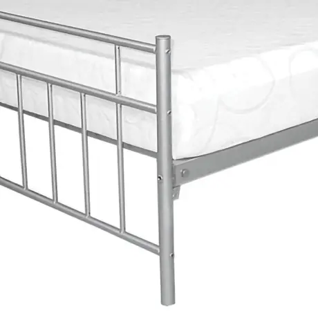 Buy Davina Single Metal Bed – Elegant Silver Frame, 2 from Furnituretta