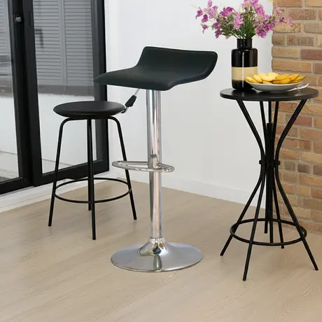 Buy Bar Stool Model 8 – Black PVC (Sold in Pairs), Colour: Black, 6 from Furnituretta