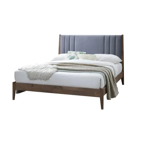Buy Cheslyn Dark Grey Double Bed - Perfect for Modern Bedrooms, Colour: Dark Grey, Size: 4ft 6/Double, Item Width: 149 from Furnituretta