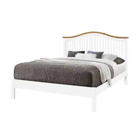 Buy Chester White Double Bed Frame - Perfect for Modern Bedrooms, Colour: White, Size: 4ft 6/Double, Item Width: 143, 2 from Furnituretta