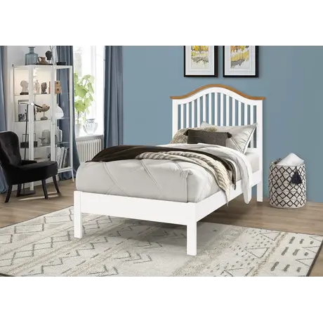 Buy Chester White Single Bed Frame - Perfect for Modern Bedrooms, Colour: White, Size: 3ft/Single, Item Width: 98, 4 from Furnituretta