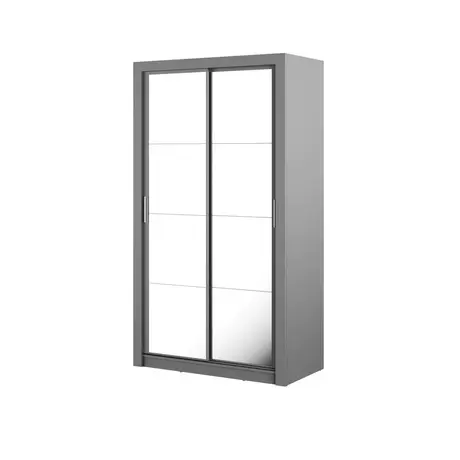 Buy Arti 19 - 2 Sliding Door Wardrobe Grey Matt 120cm, Colour: Grey Matt, Item Width: 120, 9 from Furnituretta
