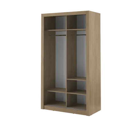 Buy Arti 6 - 2 Sliding Door Wardrobe Oak Shetland 120cm, Colour: Oak Shetland, Item Width: 120, 7 from Furnituretta