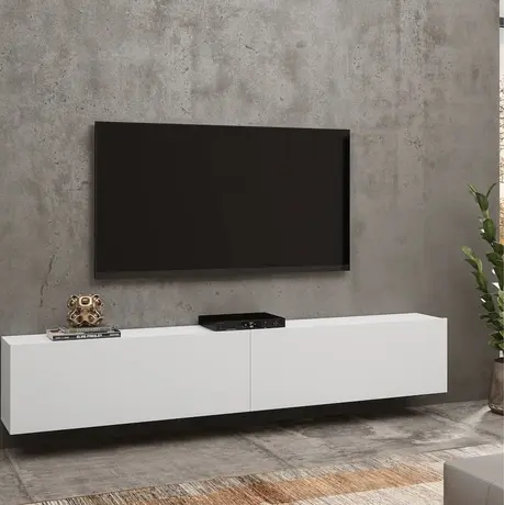 Buy Ava 40 TV Cabinet White Matt 180cm, Colour: White Matt, Item Width: 180 from Furnituretta