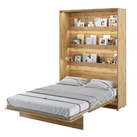 Buy BC-01 Vertical Wall Bed Concept Oak Artisan 140cm, Colour: Oak Artisan, Size: 140 x 200cm from Furnituretta
