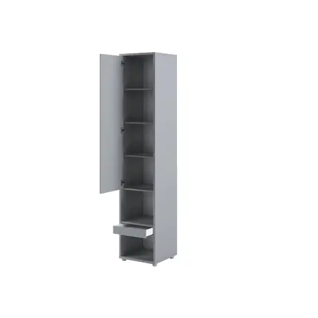 Buy BC-07 Tall Storage Cabinet for Vertical Wall Bed Concept Grey Matt, Colour: Grey Matt, Item Width: 45, 5 from Furnituretta
