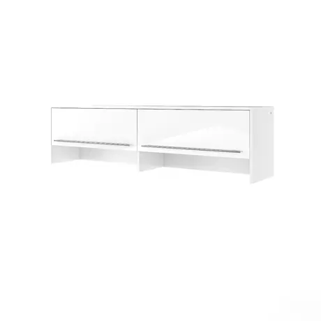 Buy CP-09 Over Bed Unit for Horizontal Wall Bed Concept White Gloss 140cm, Colour: White Gloss, Item Width: 215 from Furnituretta