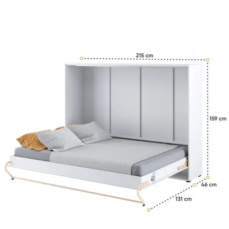 Buy CP-04 Horizontal Wall Bed Concept White Gloss 140cm, Colour: White Gloss, Size: 140 x 200cm, 5 from Furnituretta