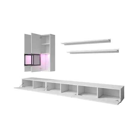 Buy Baros 10 Entertainment TV Unit White Gloss, Colour: White Gloss, Item Width: 270, 6 from Furnituretta