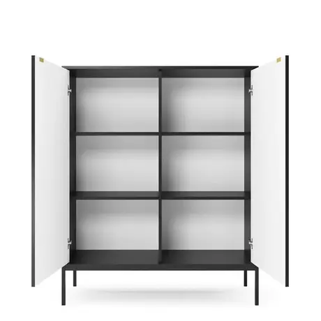 Buy Nova Highboard Cabinet Black Matt 104cm, Colour: Black Matt, Item Width: 104, 5 from Furnituretta