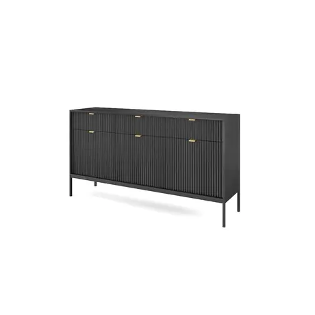 Buy Nova Sideboard – Sleek Storage in Black Matt Finish, Colour: Black Matt, Item Width: 154, 4 from Furnituretta