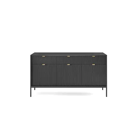 Buy Nova Sideboard – Sleek Storage in Black Matt Finish, Colour: Black Matt, Item Width: 154, 6 from Furnituretta