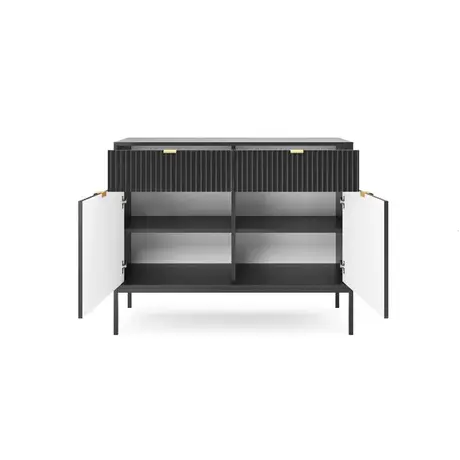Buy Nova Sideboard Cabinet Black Matt 104cm, Colour: Black Matt, Item Width: 104, 5 from Furnituretta