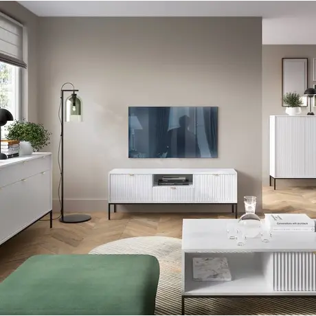 Buy Nova Bedside Cabinet Table White Matt 54cm, Colour: White Matt, Item Width: 54, 7 from Furnituretta