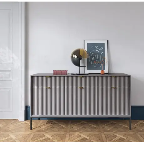 Buy Nova Sideboard – Modern Storage in Grey Matt Finish, Colour: Grey Matt, Item Width: 154 from Furnituretta