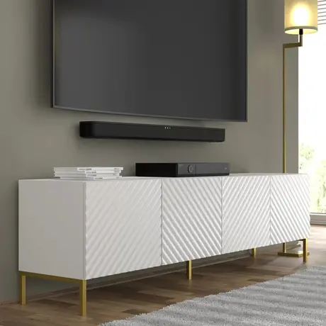 Buy Surf TV Cabinet White 200cm, Colour: White, Item Width: 200 from Furnituretta