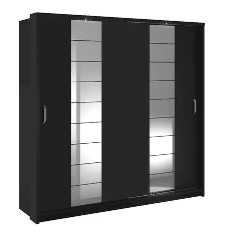 Buy Arti AR-14 Sliding Door Wardrobe Black Matt 220cm, Colour: Black Matt, Item Width: 220, 4 from Furnituretta