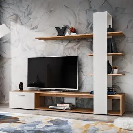 Buy Eco Entertainment TV Unit White, Colour: White, Item Width: 190 from Furnituretta