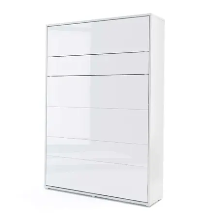Buy BC-01 Vertical Wall Bed Concept White Gloss 140cm, Colour: White Gloss, Size: 140 x 200cm, 5 from Furnituretta