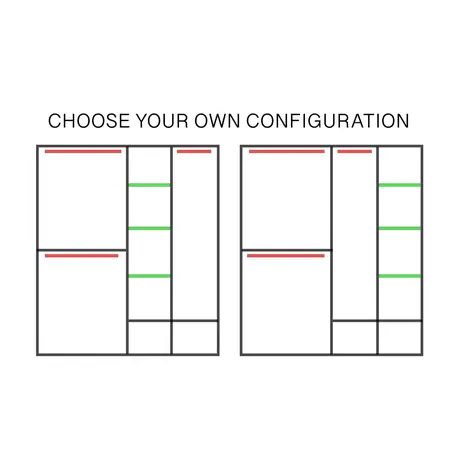 Buy Arti AR-17 Sliding Door Wardrobe Grey Matt 180cm, Colour: Grey Matt, Item Width: 180, 6 from Furnituretta