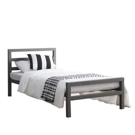 Buy City Block Single Bed: Sleek & Stylish, Colour: Grey, Size: 3ft/Single, Item Width: 96 from Furnituretta